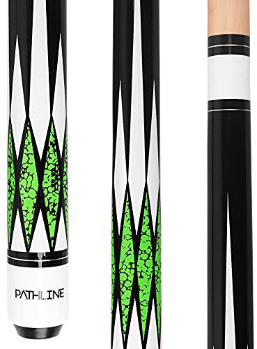 Pathline Bâton de queue de billard – Bâton de billard en érable canadien de 147,3 cm (vert, 510 g)