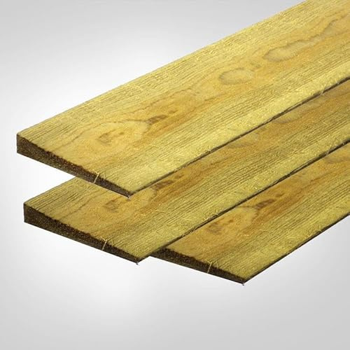 Feather Edge Fence Boards 6 Treated Close Board Fencing Cladding Wood, 150mm Wide 1.8m High (Pack of 20)
