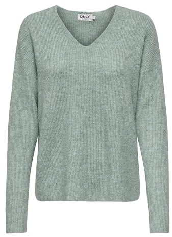Onlcamilla - Maglione con Scollo a V L/S Knt Noos, Blu Surf, S
