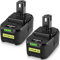 2X RB18L50 5500mAh Remplacement pour ryobi Batterie 18V RB18L50 RB18L40 Batterie avec indicateur LED