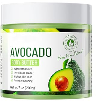 Crema Corporal Body Butter Lotion - Hidratante Intenso Para Piel Seca - Loción Blanqueadora y Nutritiva para un Brillante y Uniforme Ton de Piel - Fórmula Ligera y de Absorción Rápida(palta) - 200g