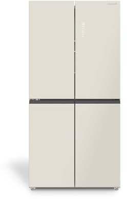 CREATE / FRIDGE STUDIO CROSS DOOR 503 / Réfrigérateur style Cross door 4 portes 503L blanc cassé / 85,3 x 69,8 x 177,5 cm/No frost, Care+, antibactérien, commande tactile électronique, 170W