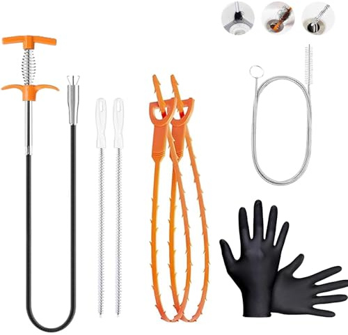 ChAusa Desatascador Tuberias Profesional, Alambre Desatascador Tuberias, Flexible Maquina para Limpiar Tuberias para Eliminar Pelos y Desatascar para La Limpieza de Baño Cocina