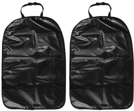 BESPORTBLE Proteggi Schienale Auto 2 Unitá Oxford Nero Design Anti-calci Facile da Pulire Protezione per Sedile Posteriore Veicolo