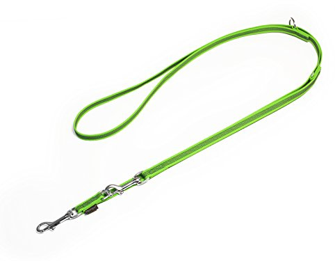 Mystique® Gummierte Umhängeleine Leine 15mm Standard Karabiner neon grün 2m