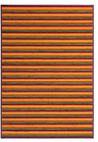 Hogar y Mas Alfombra BAMBÚ Rayas Multicolor 140X200