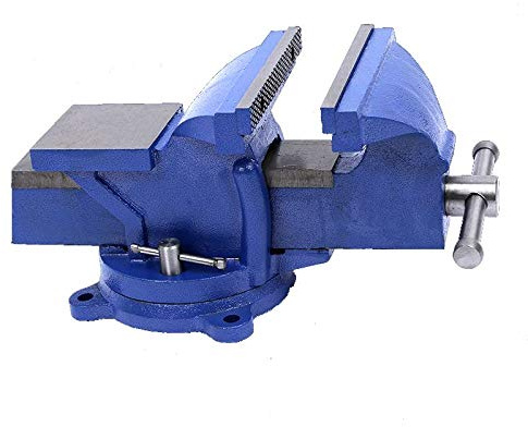 KATSU Schraubstock 5 125mm 12,5kg, Robuste Drehbare Basis Drehmaschine Fräsmaschine Tisch Werkbankklemme für Mechaniker und Ingenieure 402353