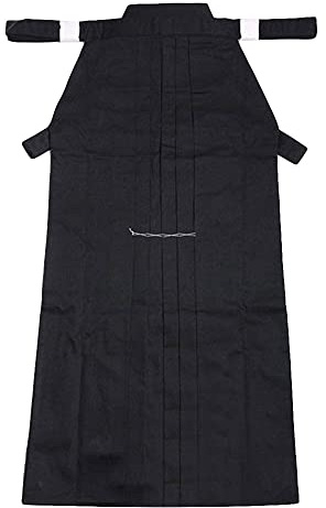 G-like Mens Kendo/Aikido Keikogi Hakama Arti Marziali Uniforme, Solo Black Hakama, M/170