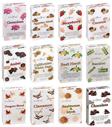 Stamford 37359 Räucherkegel, exotisch, 12 Packungen x 15 Kegel, Schwarz, Einheitsgröße, 180