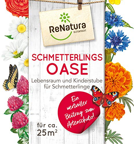 Greenfield ReNatura Schmetterlingsoase Schmetterlingswiese Blumenwiese Blumen Wiese Saat 0,275kg für ca 25 m²