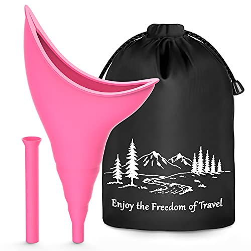 Urinella für Frauen Wandern Camping Zubehör, Wiederverwendbarer Pinkelhilfe für Urinal Frauen Unterwegs Campingtoilette PIPI Silikon Trichter Reise Camping Festival Zubehör