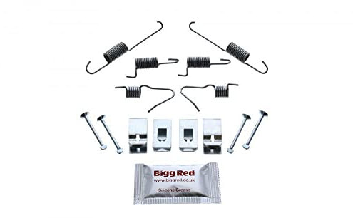 Bigg Red - Parking Hand Brake Shoe Fitting Kit - Fits Rear Discs & Handbrake Shoes Internal Drum dia 172mm, Shoe width 32mm