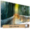 TRIOSK Sichtschutz Garten Dekoration Plane groß mit Natur Motiv Bambus Wald Bambusweg Motivbanner Blickdicht für Terrasse Zaun Gartenzaun Gartenposter PVC Zaunblende 340x173 cm
