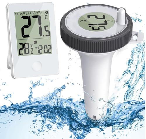 Begchy Pool-Thermometer, Pool- und Badewasser-Thermometer, Kabelloses Schwimmendes Innen- und Außenthermometer