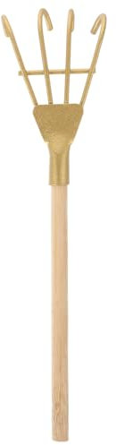 Abaodam Rastrello Mini in Manico in Legno Rastrello Da Giardino Piccolo Per Sabbia e Decorazioni Da Tavolo