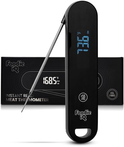 Professional Digital Food Thermometer, <1 Second Response time, ±0.5°F Accuracy, IP67 Waterproof, Magnetic, Auto-Rotate Thermometer for Cooking, Oven, Grill, BBQ, Liquid, Brewing, Tea, Candy
