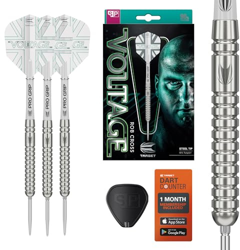 Target Darts Rob Cross Generation 1 Freccette con Punta in Acciaio, 90% Set di Freccette in tungsteno, 23G | Freccette G1 Player Edition con Punti svizzeri, aste PRO Grip, No.6 Freccette Strumento SP