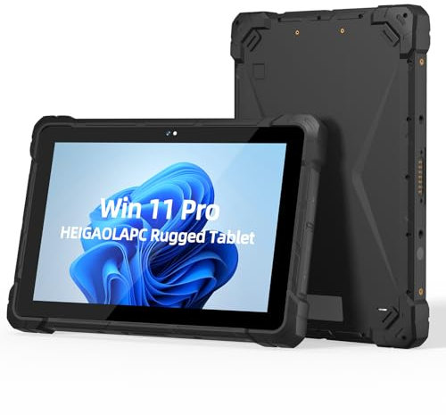 HEIGAOLAPC IP67 Rugged Tablet, N100 (up to 3.4GHz), 8GB RAM 128GB ROM, 10,1 Zoll Windows 11 Pro Industrie Tablet PC with 8000mAh/7.6V Battery USB3.0 FHD para Trabajos al Aire Libre