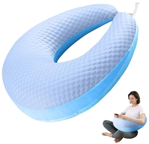 Tutamaz Cuscino ergonomico Crealis, cuscino di supporto all'uncinetto, cuscino di supporto, cuscino da gioco, cuscino da allattamento, cuscino ergonomico, leggero, portatile, allevia la tensione