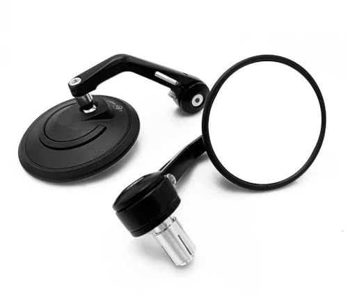 R-timer Retroviseur Embout de Guidon Moto pour Kawasaki Vulcan S 650 VN650 EN650 2015~2024, Retro Moto Bout de Guidon Rond Moto, 1 Paire