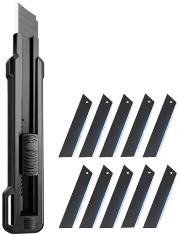 Heavy-Duty Sharp Utility Knife,2026 Cuttermesser, Profi Cuttermesser Set mit 10 Abbrechklinge,Cutter Edelstahl Universalmesser, Hochleistungs Scharfmesser Heavy-Duty Sharp Utility Knife (1 Pcs)