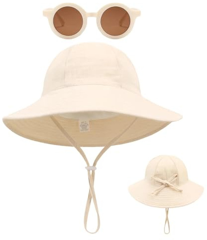 ZXTGBQ Sombrero de Sol para Bebé Niña Niños, Gorra Bebé Sol, Gorro Verano de Pescador ala Ancha para Niña Ajustable Bucket Sun Hat Algodón, Sombreros Plegable Protección Solar Niños para Playa Piscina