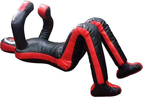 ROX Fit Grappling Dummy Brazilaian JiuJistsu Training Bag Black Red (6 Foot (72) - 180 cm - Unfilled)