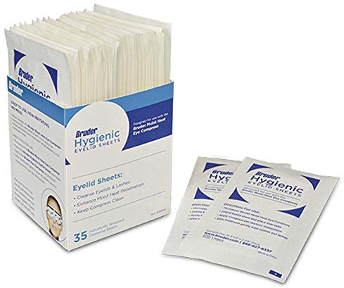 Bruder Hygienic Eyelid Micro Fine Individually Wrapped Untreated Sheets 35 Count Box