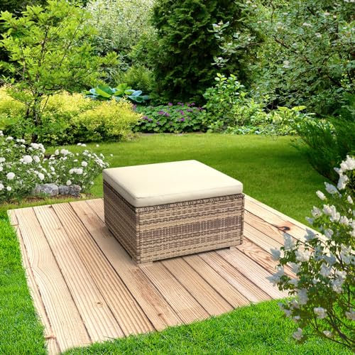 BRAST® XXL Gartenmöbel Lounge Set Alu | 4-12 Personen viele Modelle & Farben | inkl. extra Dicke Kissen | TÜV geprüft | Outdoor Loungemöbel Sitzgruppe Essgruppe Garnitur | Hocker Braun