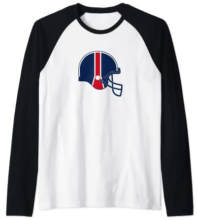 American Football Helm Teamfarben – Blau Rot Weiß Raglan