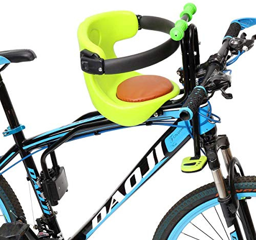 20KG Child Kids Bike Seat Front Mounting Bicycle, Mount Bike Child Seats Safety Seat for Bikes, Baby Bike Seat with Handrail and Foot Pedals, Mountain Bike Seat Kid Protect Chair for Toddler Kids