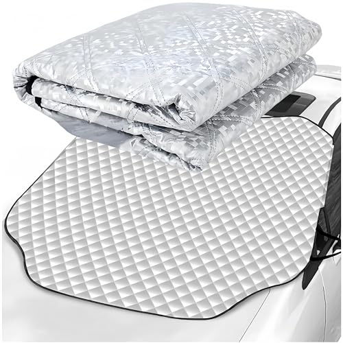 HJYDGJ Couverture Pare Brise Voiture Couverture Pare Brise Voiture pour Hiver et été 144×93cm Pliable du Protection Pare Brise Hiver Bâche Bache Voiture Anti Gel Universelle Imperméable