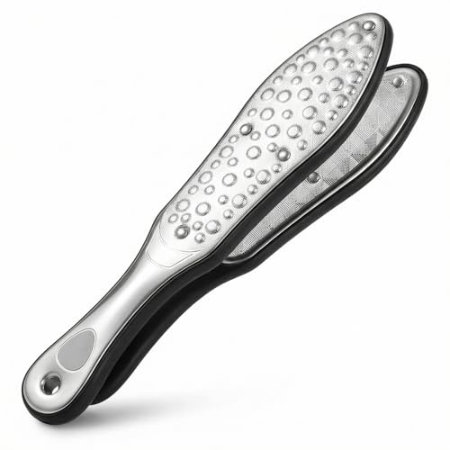 QWORK® Raspa Piedi in Acciaio Inossidabile 304, Lima per Piedi e Talloni, Rimuove Calli e Pelle Secca