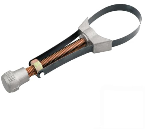 Llave de Filtro de Aceite Ajustable, Herramienta de Extracción Universal para Coches, Camiones, Llave de Banda con Mango Antideslizante, Diámetro Ajustable de 60 mm a 120 mm, Alta Durabilidad