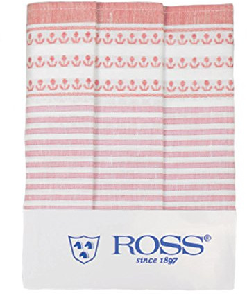 Ross Geschirrtücher 3er Pack Zwirn Halbleinen in Rosa