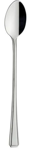 Grunwerg Harley Collection Soda Spoons, 18/0 Stainless Steel, Set of 12 | Soda spoons made from 18/0 stainless steel, ideal for tall drinks, iced beverages, desserts and everyday use.