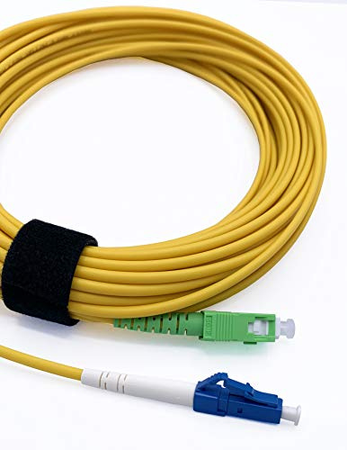 Elfcam® - 3 meter enkel SC/APC till LC/UPC enkelläge fiberoptisk kabel, 9/125μm LSZH optisk strumpeband