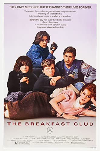 80s Classic Retro Vintage Movie Film Posters Poster Prints Wall Art Pictures (The Breakfast Club, A4 Poster)