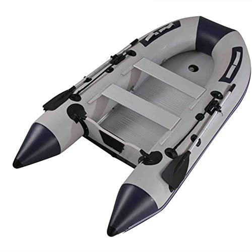FJAUOQ Gommone di Compatibile con Wave Imbarcazione da Diporto Barca A Remi Barca A Motore Barca da Pesca con 2 Panche Fondo in Alluminio Remi Pompa,230x130