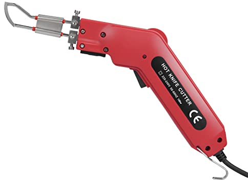 Yontwe Couteau chaud couteau à mousse 100W 500 ℃ Couteau électrique pour le trottoir à outils de couteaum réglable en tissu avec 4 lames pour la planche en mousse en tissu éponge en cuir 220V