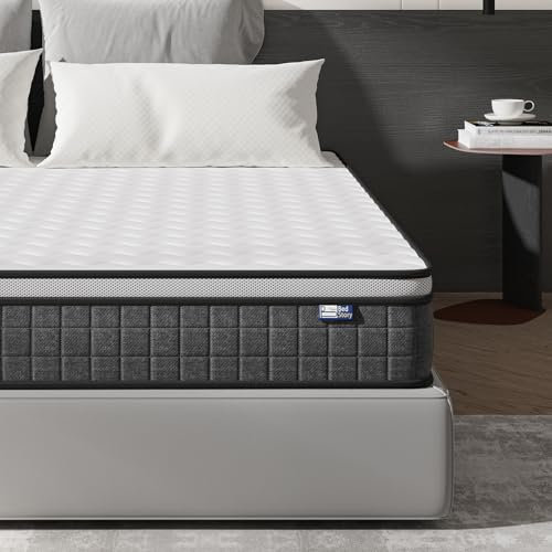 BedStory Taschenfederkernmatratze 90x200 cm, H3/H4 Härtegrad, 20 cm, Oeko-TEX, Dunkelgrau