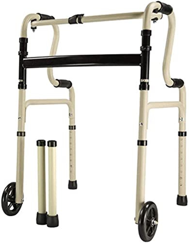 Andador Plegable Portátil Aleación de Aluminio Rueda de Cinturón Sin Rueda Doble Uso/Ayuda para Caminar Multifunción/Ancianos