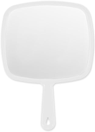 BEFUI 12.4 Lx 9 W Handheld Mirror, Wide View Shower Mirror, White