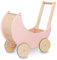 Mamabrum Holzwagen für Puppen und Bären, Baby Pöckchen 1+, Spielwagen für Kinder ab 1 Jahr, Rutschhemmende Räder, Walking Lernreiter