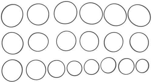 MOLUCKFU Lot de 20 Courroies en Caoutchouc 15 MM Carrées Pliées 110-145 MM pour Magnétophone à Cassettes Lecteur DVD et Magnétoscope Courroies D’Entretien Flexibles et Résistantes pour