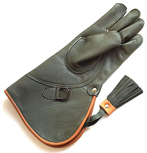 starlingukpk Gants de fauconnerie double couche en cuir de vache véritable doux et résistant Taille M