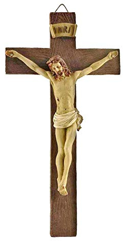 Statua Cattolica Statua Crocefisso di Gesù Appeso Scultura Cappella Decorazione