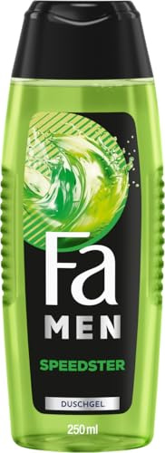 FA Duschgel Men Speedster mit Taurin (1x 250ml) 2in1 Formel für Körper & Haare, aktiviere deinen Körper, Geist & Sinne mit dem erfrischenden Duft von Zitrus & Zitronengras