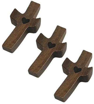 HDGSAFD 3 Piezas De Cross De Amor, Cruz De Madera, Adornos De Decoración del Hogar, Cruz Portátil.