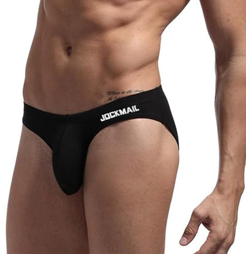 JOCKMAIL Mens Briefs Cotton Men's Brief Underwear Big Pouch Bikini Low Rise Men's Briefs for Daily Wear & Sports